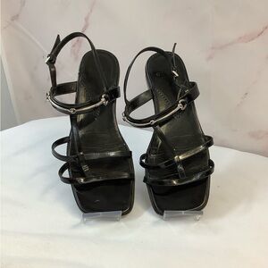 GUC Gucci Calfskin Horse-bit Divine Slingback Sandals Size 7